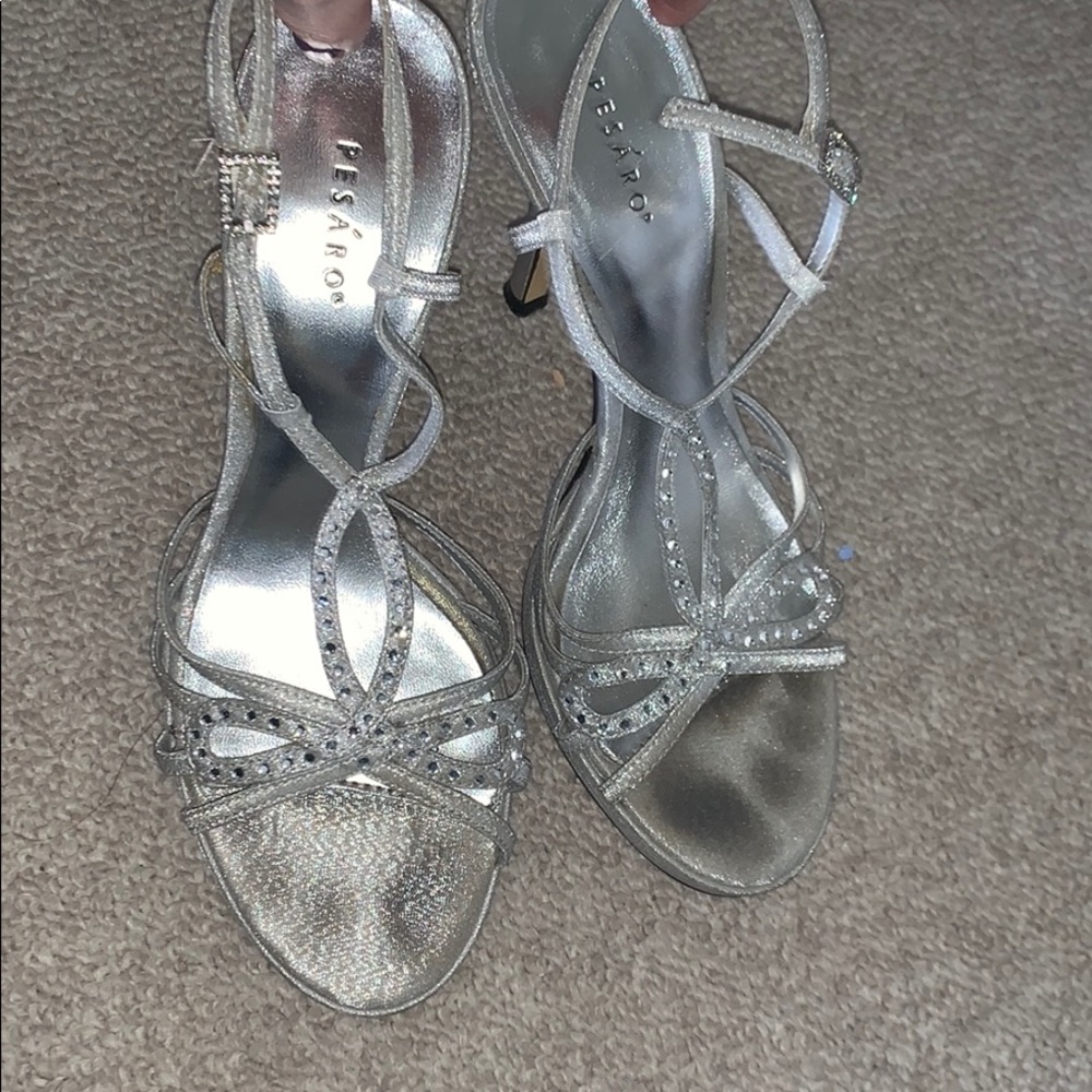silver heels